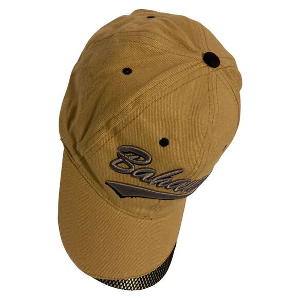 Dorsett Tees Mens Tan Bahamas Embroidered Adjustable Ball Cap One Size Unisex - Picture 2 of 6